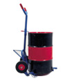 This is a manual drum trolley, simply hook the drum up and away you go!