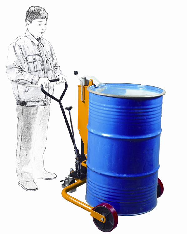 Easy to use, simply push down on the pump which once clipped to the Drum will lift and hold the drum. The wheels and bars stabilise the load.